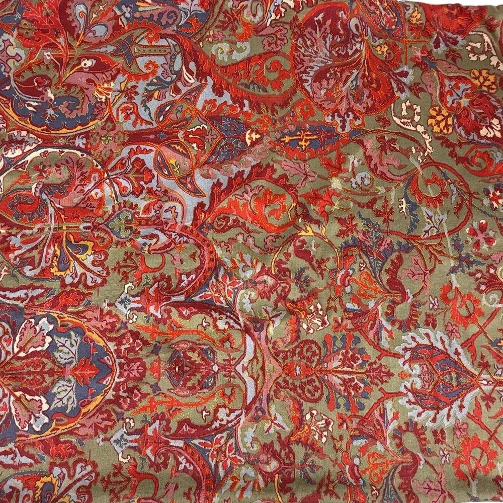 2 Ralph Lauren Galahad Pillowcases Set Red Paisley Standard Size Cotton VTG